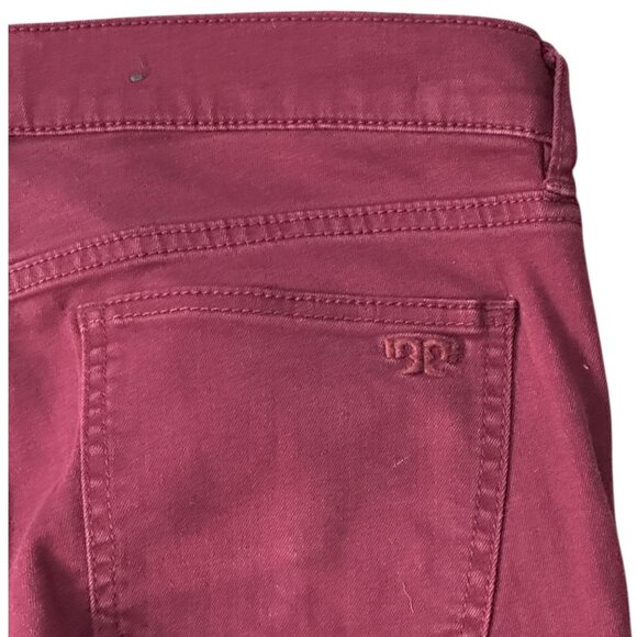 TORY BURCH Women's Super Skinny Jeans Size 29 Burgundy Wine Red Designer Denim - Picture 9 of 10